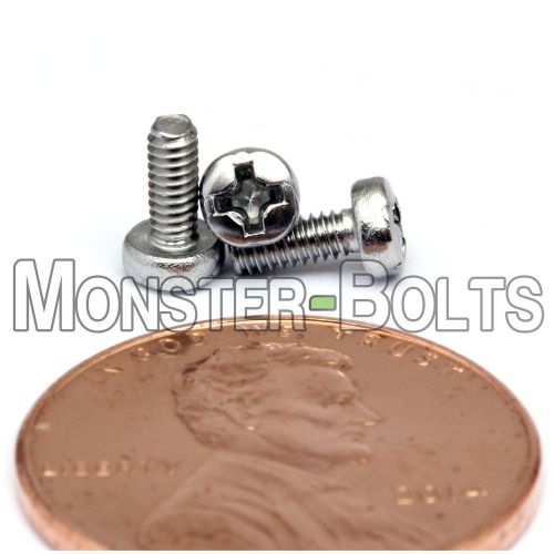 3mm x 0.50 – Qty 10 – Stainless Steel Phillips Pan Head Machine Screws DIN 7985A