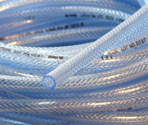 3Ft High Pressure Braided Tubing Clear Hose Braid Reinforced Pipe PVC Per Meter