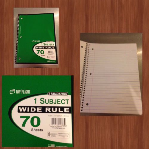 70 Sheet Wide Rule Note Book