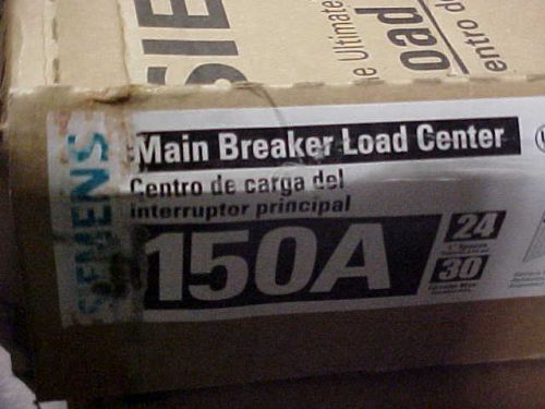 150A SIEMENS MAIN BREAKER LOAD CENTER 24SPACES/30CIRCUITS G2430B1150 BP-108