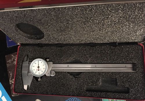 Starrett model no 120 6&#034; dial caliper made in usa, gauge measuring tool for sale