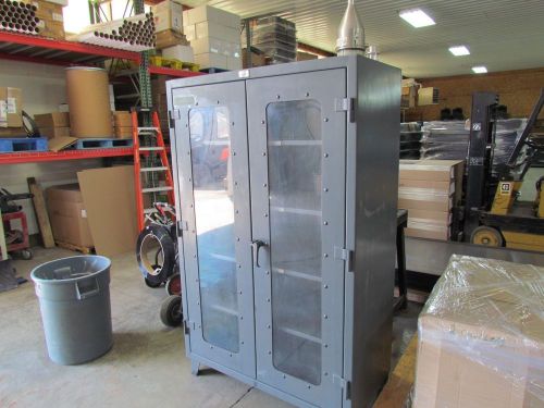 Strong hold clear view storage cabinet, welded, dark gray for sale