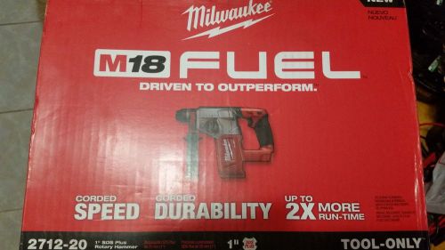Milwaukee M18 FUEL 1&#034; SDS Plus Rotary Hammer (TOOL ONLY) 2712-20: NEW