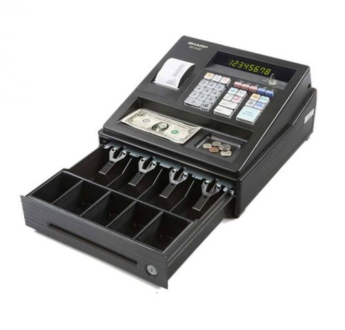 Sharp XE A107 Cash Register, Drum Printer, 4 Clerks, LED - New in open box