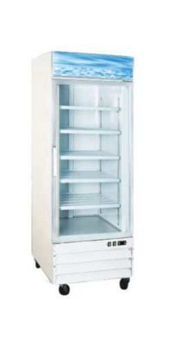 Omcan fr-cn-0790 23cf 1-door commercial 31&#034; glass ice cream display freezer new! for sale