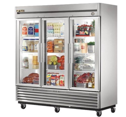 TRUE TS-72FG Glass Swing (3)Door Stainless Steel Freezer Free Shipping!!!