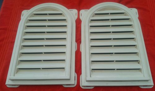Pair of New Mid-America GableMaster 14&#034; X 22&#034; Round Top White Exterior Vents