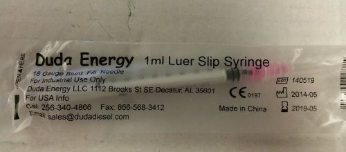 Duda Energy  18 Gauge Blunt Fill Needle 1ML Luer Slip Syringe- 99 syringes