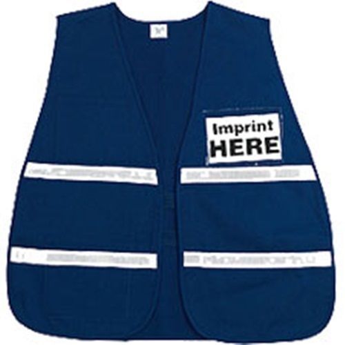 Incident command safety vests - blue with silver stripes for sale