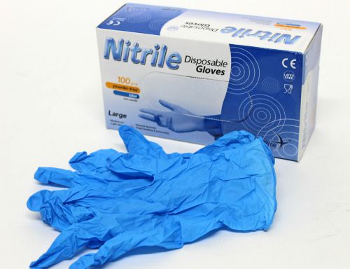 Nitrile Disposable Gloves, 100 pcs , Size LARGE, GP0033 ,LATEX FREE