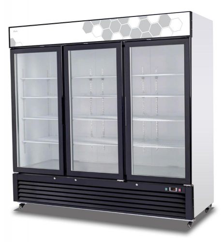 C-72fm three hinged glass door freezer free shipping!!!!!!! for sale