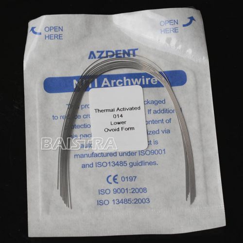 Great ! 50X Dental Thermal Activated Niti Arch Wire Round Ovoid 014 Lower