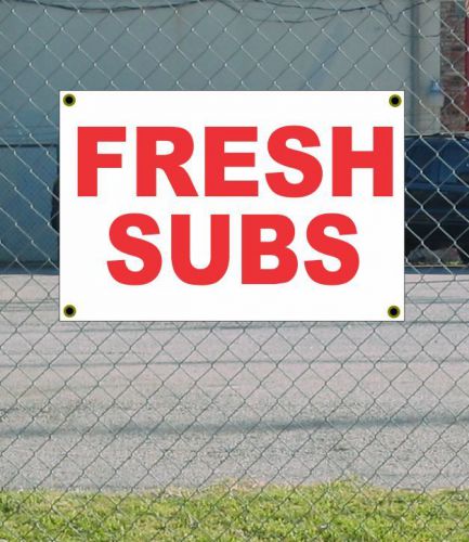 2x3 fresh subs red &amp; white banner sign new discount size &amp; price free ship for sale