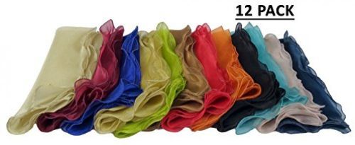 Cotton Craft Napkins - 12 Pack Organza Ruffle Napkins - Multicolor - Napkins 20