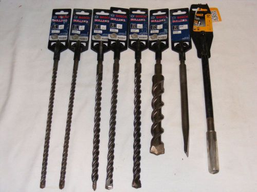 SDS Masonary drill bits and chisels 8 Pieces