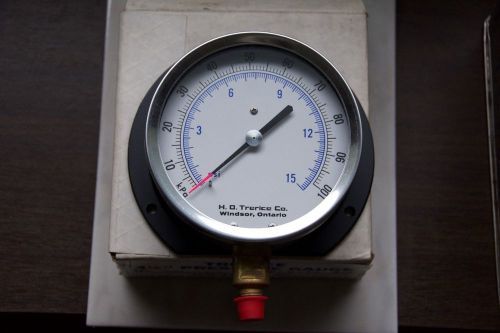 Trerice pressure gauge 4 1/2&#034; (0-15 psi), nib (new in box) for sale
