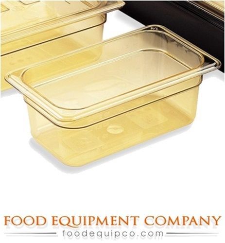 Cambro 44HP150 H-Pan™ 1/4-size 4&#034;D amber  - Case of 6