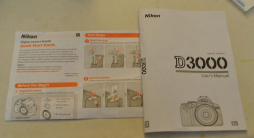 Nikon D3000 3000 Genuine Instruction Owners Manual D3000 Book Original NEW ++