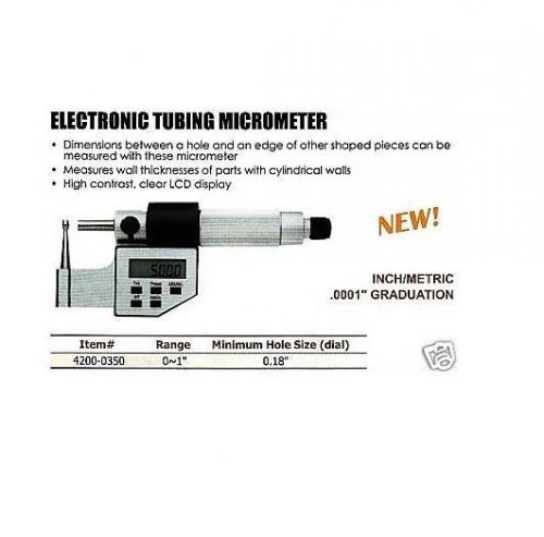 Electronic Tubing Micrmeter Range 0 - 1&#034; New Tube Mics