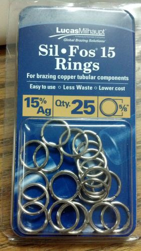 Sil fos 15% silver, rings, 25 rings for 5/8&#034; od tubular components, part# 98703 for sale