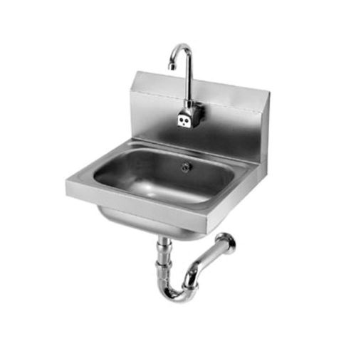 New krowne hs-12 - 16&#034; wide hand sink with electronic faucet and p-trap for sale