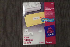 New 750 Avery Laser Address Labels 5160 5260 Easy Peel White 1&#034; x 2-5/8&#034;