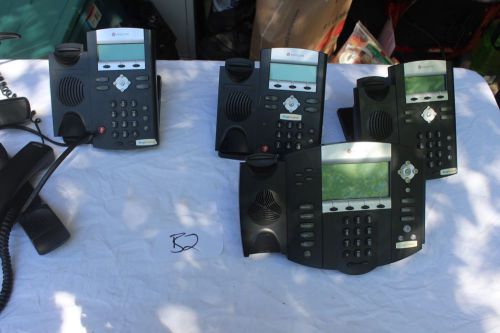 Lot of 4 Polycom Soundpoint Office Phones