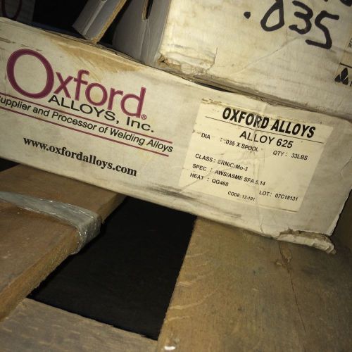 Oxford Alloys Nickel 625 ERNiCrMo-3 .035&#034; 33lbs Mig Wire