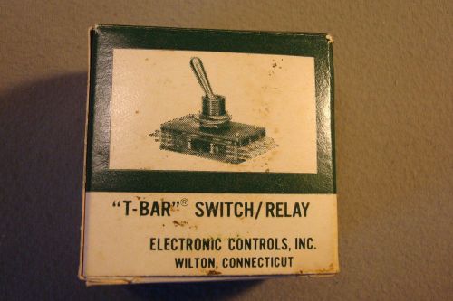 VINTAGE T-BAR SWITCH/RELAY, 802-24CR, OLD STOCK NEW IN BOX, ELECTRONIC CONTROLS