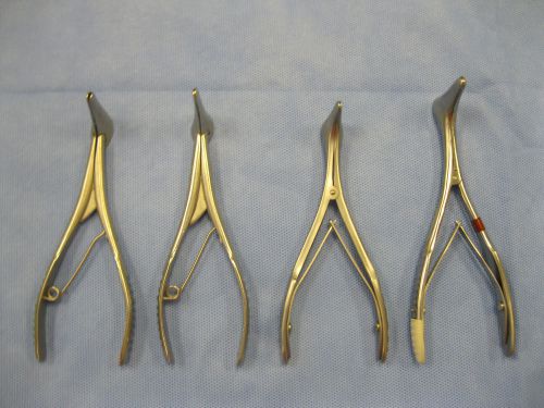 Lot of 4 ENT Nasal / Ear Stainless Speculum - 2 are Storz #2 , 1 Adler &amp; other