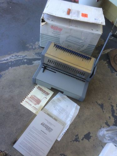 Vintage Tamerica/TAHSIN Plastic Comb Binding Machine EXCELLENT TPB-21 w/BOX