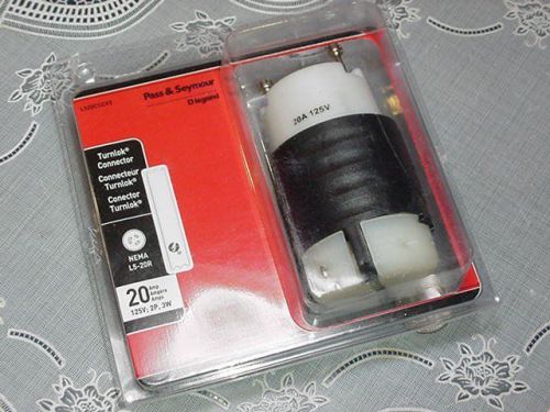 Pass &amp; Seymour L520CCCV3 TurnLok Connector 20 Amps 125 Volts 2 Pole 3 Wire NEW!