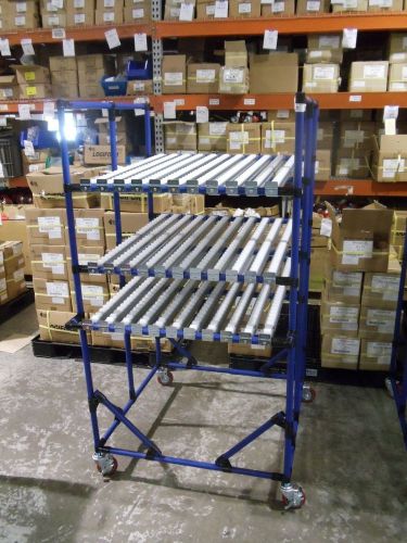 Industrial lean pipe ergonomic carton flow rack rollers 36&#034;l x 36&#034;w x 67-1/4&#034;h for sale