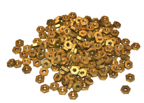 200 nos brass no. 6-32 hex machine screw nuts for live steam model railway for sale