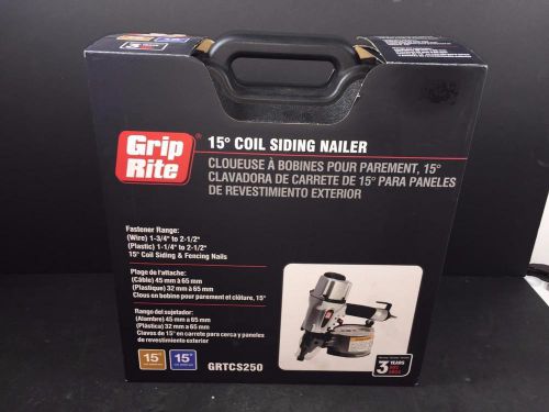 Grip rite 15 deg. coil siding nailer 1-3/4 to 2-1/2&#034; grtcs250 (*997) for sale