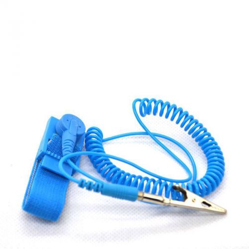 NEW Anti Static Antistatic ESD Adjustable Wrist Strap Band Grounding Blue #1530