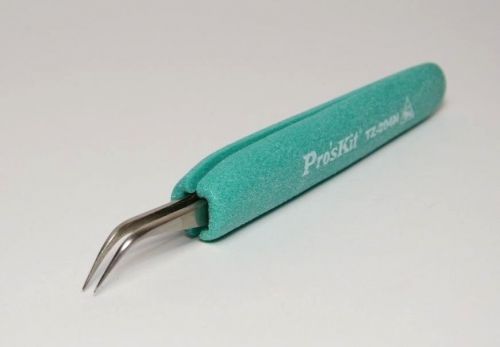 Eclipse Tools Pro&#039;s Kit TZ-204N ESD Safe Soft Grip Fine Tip Curved Tweezers