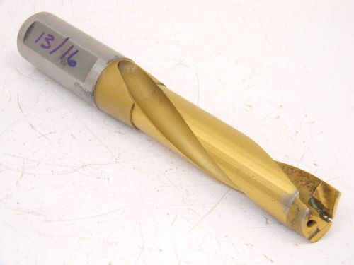 USED MITSUBISHI CARBIDE TIPPED COOLANT DRILL 13/16 (.8125)