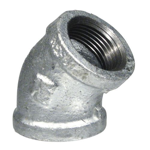1 Inch Galvanized Threaded 45 Degree Elbow Fitting (SOLD IN LOT - 6 PCS)