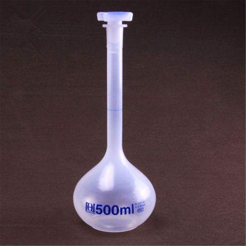500ml,Lab Chemistry Polypropylene Plastic Volumetric Flask W/Stopper