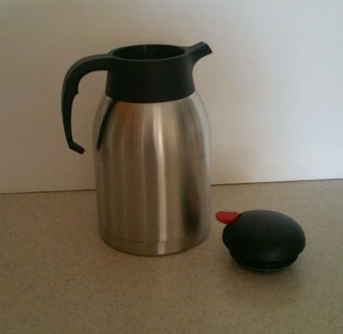 Genuine Joe stainless steel double wall capacity insulated carafe 2L