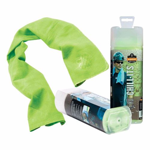Ergodyne chill-its® 6602 evaporative cooling towel, hi vis lime 12439 for sale