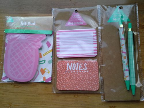 Target Dollar Spot Pens Note Pads pineapple For Condren Spade Kikki Filofax