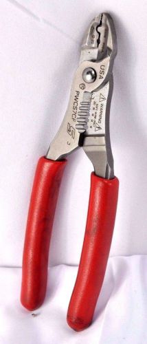 Snap-on red wire stripper / crimper / cutter 7&#034; pwcs7cf for sale