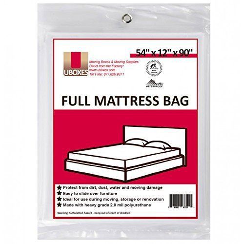 Moving Supplies (1 Pack) Full Size Mattress Bag  54&#034; x 12&#034; x 90&#034;  mattress co...
