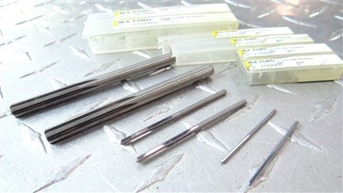 NEW!!! LOT OF 6 SOLID CARBIDE CHUCKING REAMERS 1/16&#034; TO 1/4&#034; M.A. FORD