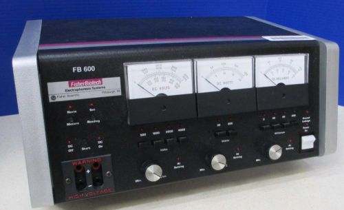 Fisher Biotech FB600 FB-600 electrophoresis power supply. 4000V/ 200mA