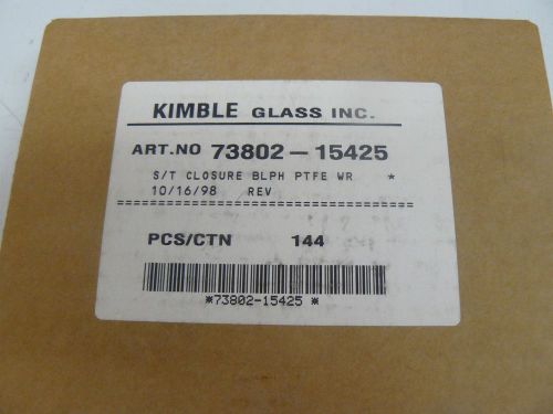 NEW KIMBLE GLASS 73802-15425 PTFE FACED CLOSURE FOR VIAL SAMPLES