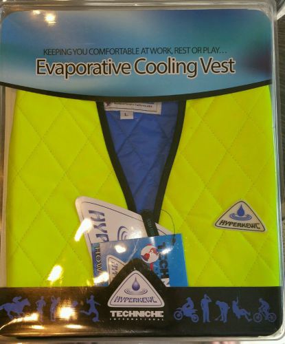 Techniche evaporative cooling vest size l6529-hv-l high visibility lime safety for sale
