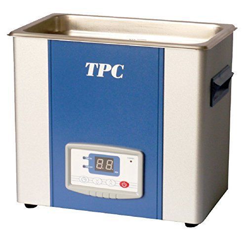 TPC 3.8L Dental Ulranic Cleaner Digital Timer Stainless Steel Tank Welded Drain